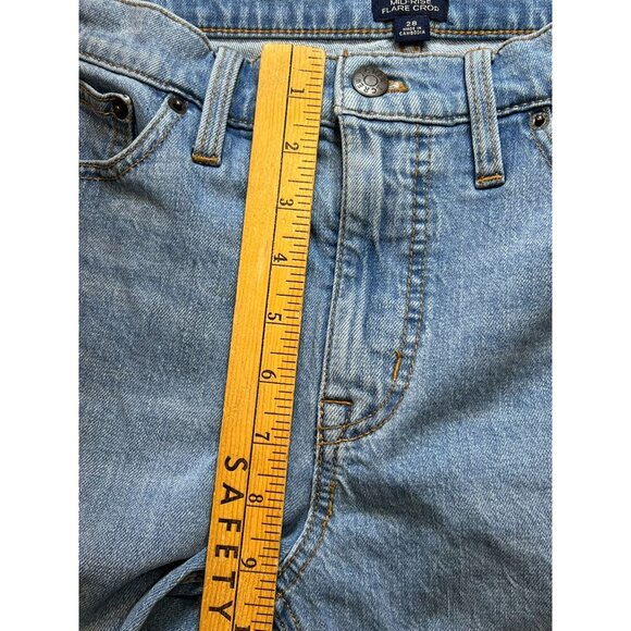 J.Crew Women's Flare Crop Jeans Mid Rise Stretch Denim Size 28 Blue Light Wash - Picture 7 of 10